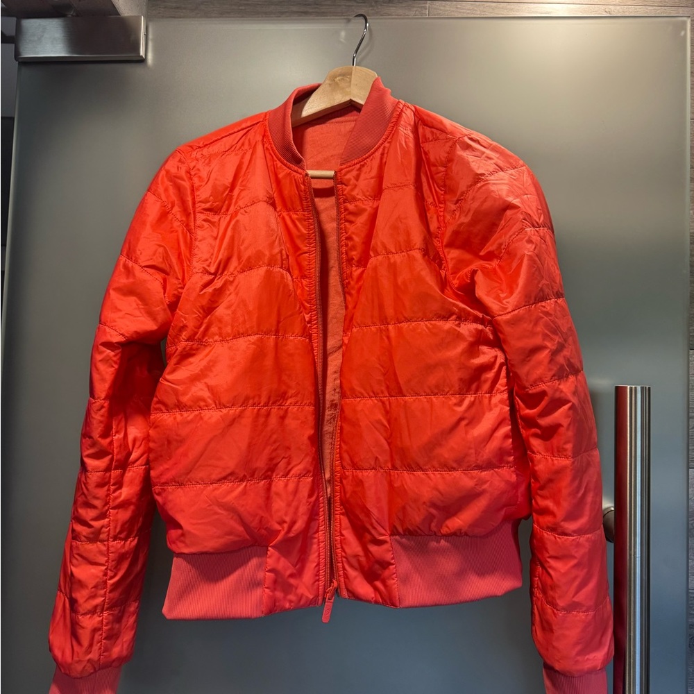 Lululemon Athletica Coral Non Stop Bomber Jacket